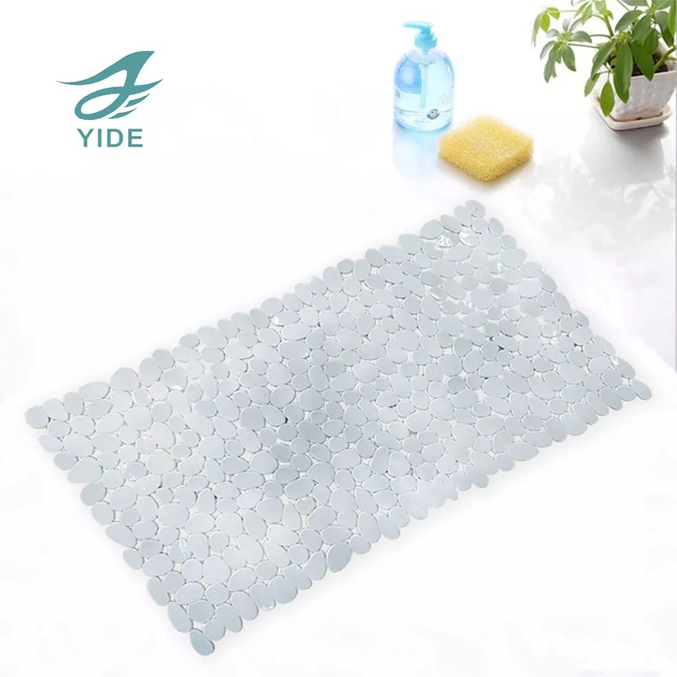 YIDE Grey Color Suckers Stone Bath Mat Non Slip Bathroom Bath Mats Non Slip