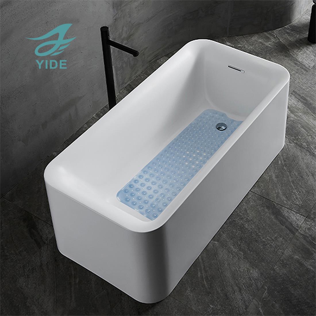 YIDE  Non Slip Vinyl Shower Mat with Suction Cups PVC Bathtub Anti Slip Mat Bath Foot Massage Safety