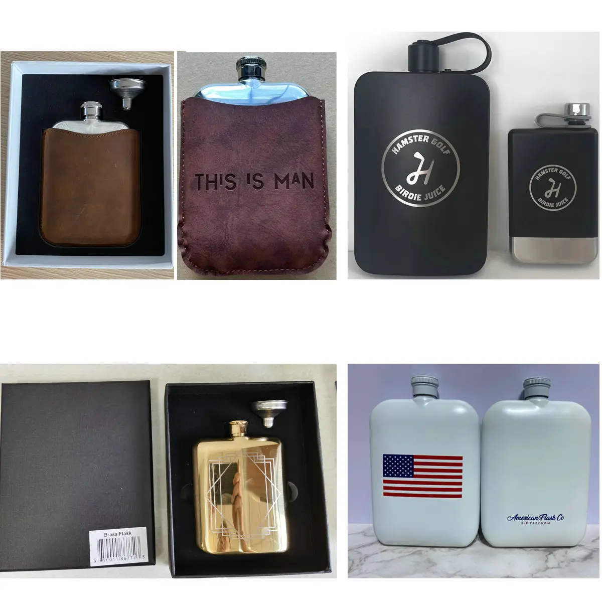 Wholesale Portable 6oz Pocket Stainless Steel Whiskey Hip Flask with Funnel Supplier, Factory