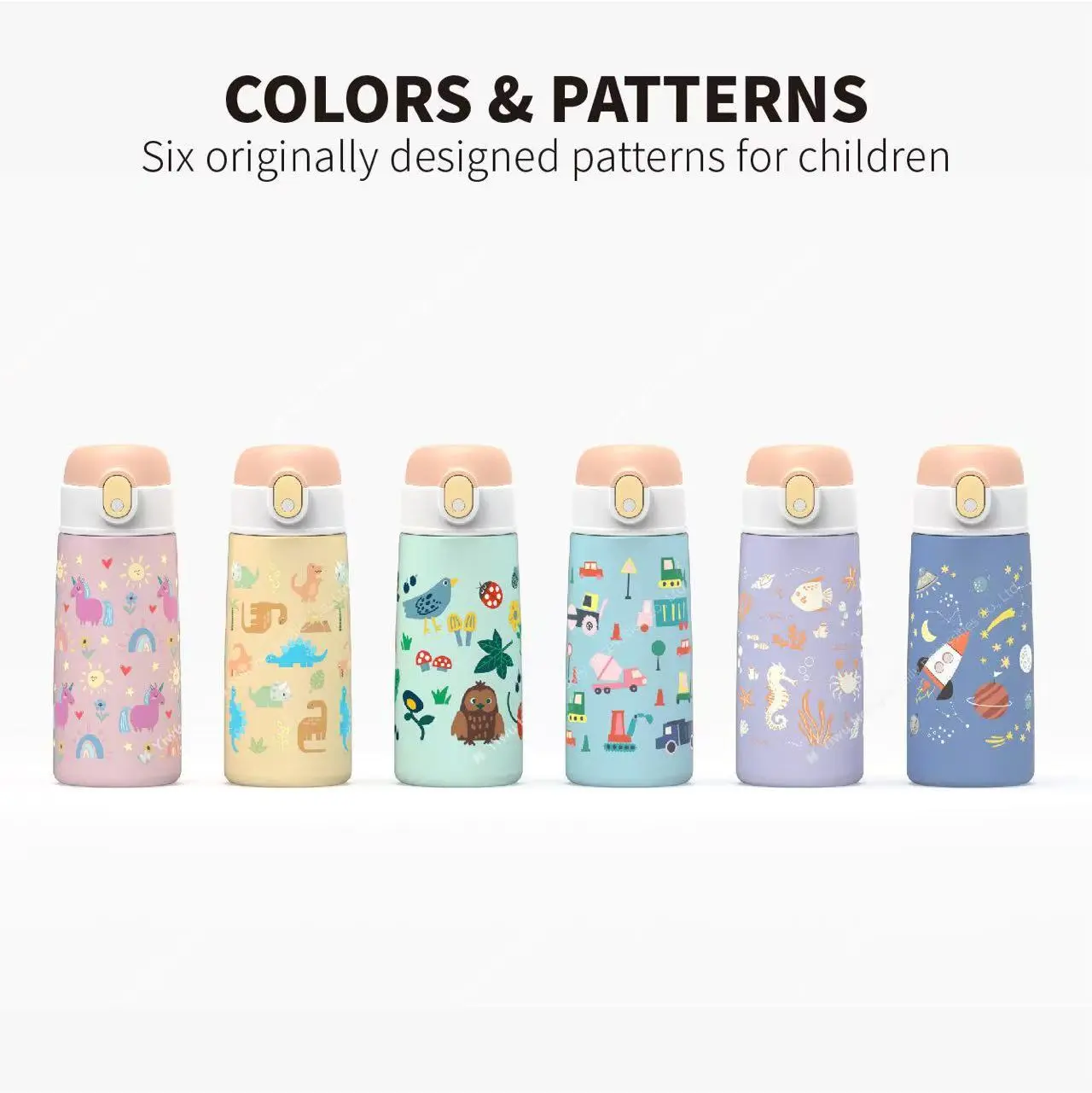 China 16oz Cute New Design BPA Free Kids Flask with Straw for School Children Manufacturers, Supplier