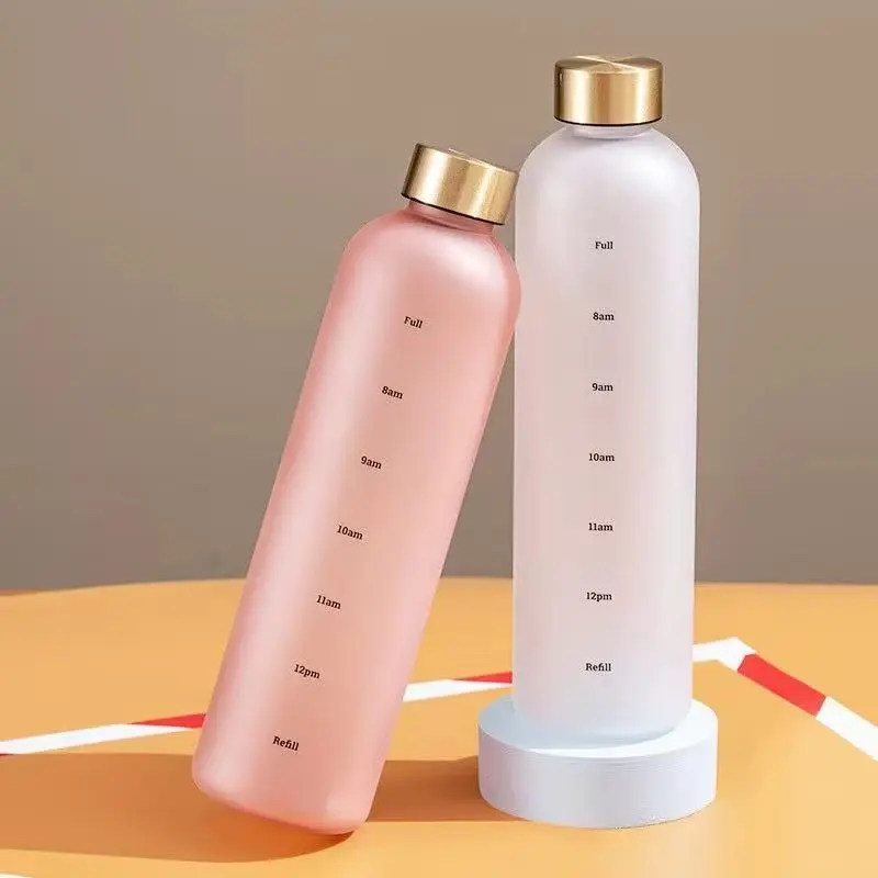 Wholesale Large Capacity 1L Frosted Gradient Color Tritan Cup Plastic Sports Water Bottle Supplier, Factories