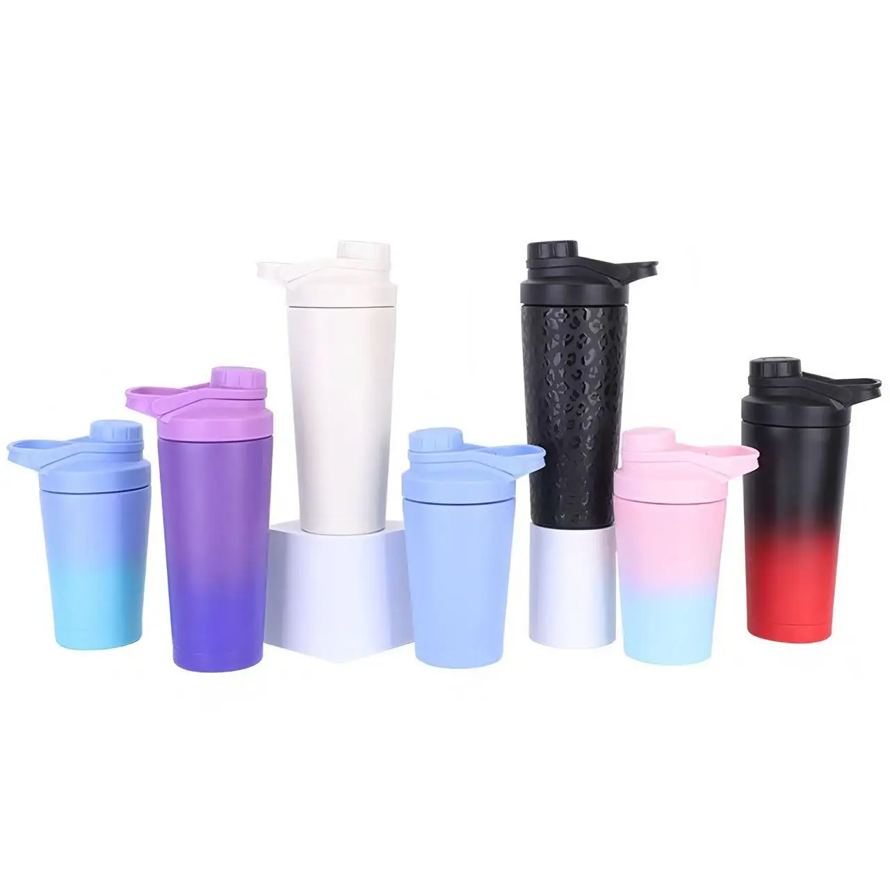 China Double Wall Stainless Steel 24oz Insulated Shakers Bottles Cup for Protein Mixes Suppliers, Factories