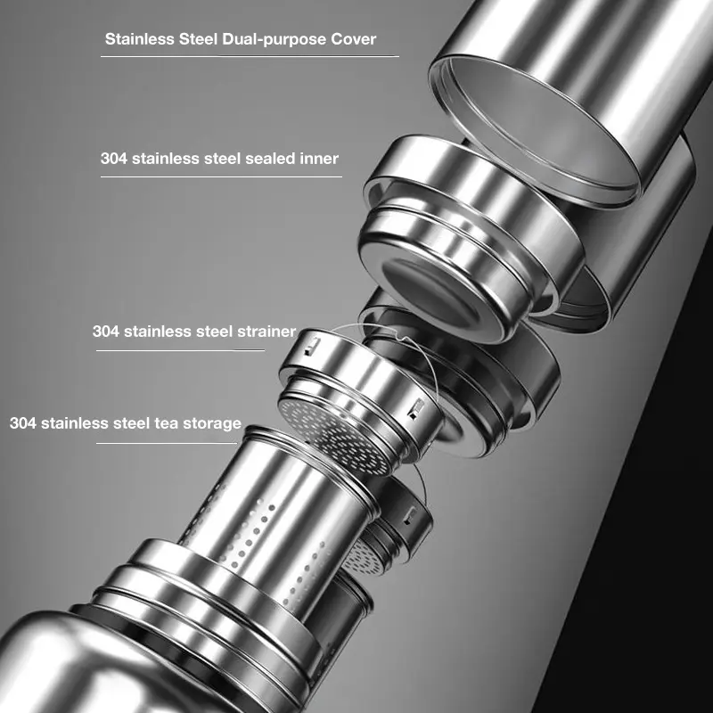 Wholesale Large Capacity Stainless Steel Portable Vacuum Flask with Rope 500/750/1000/1500ml Suppliers, Factories