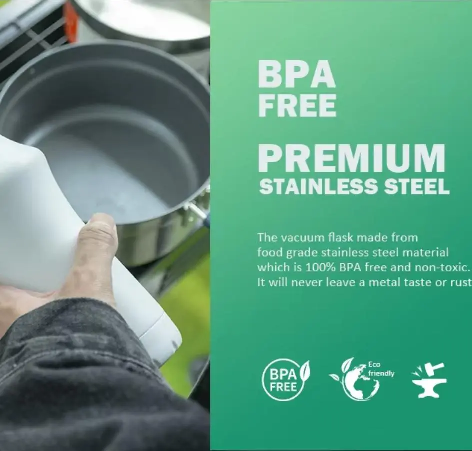 Insulated Stainless Steel Water Bottle Powder Coated Durable