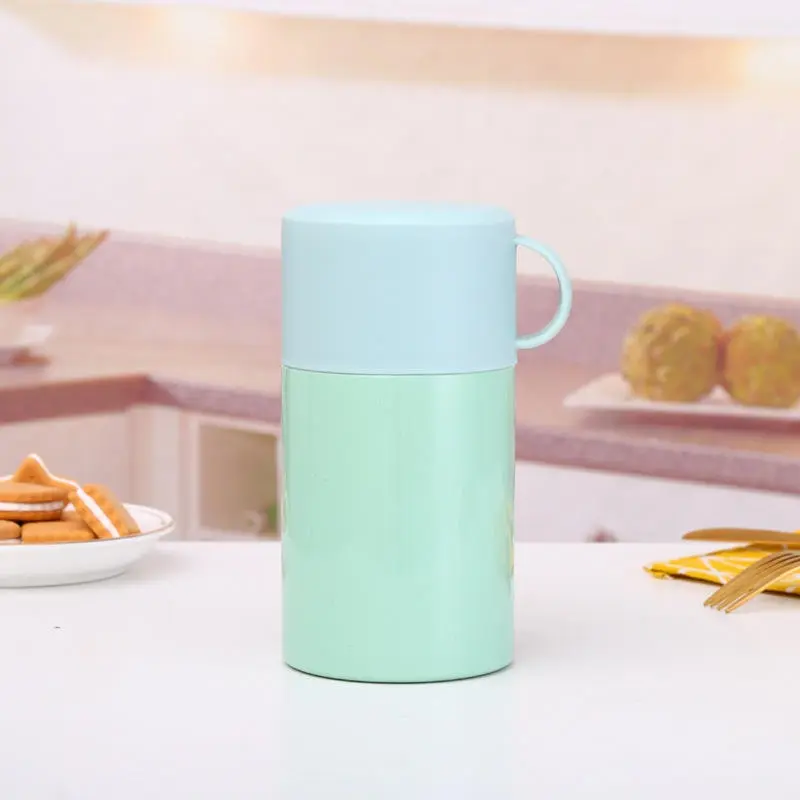Wholesale Eco Friendly 550ml Double Wall Vacuum Insulated Food Lunch Box with Spoon Manufacturers, Suppliers