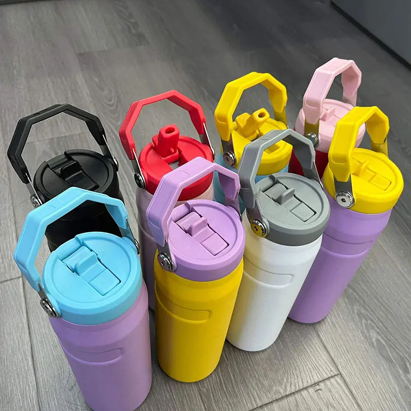 Wholesale 24oz Insulated Double Layer Water Bottle with Flip Straw Supplier, Suppliers
