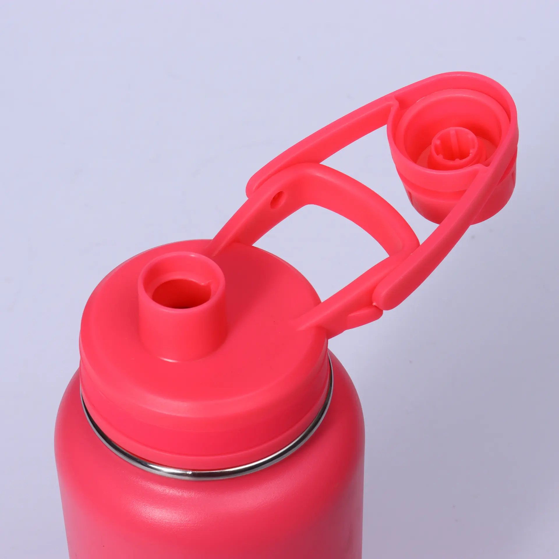 China Wide Mouth Stainless Steel Sports Water Bottle with Spout and Handle Lid Supplier, Suppliers