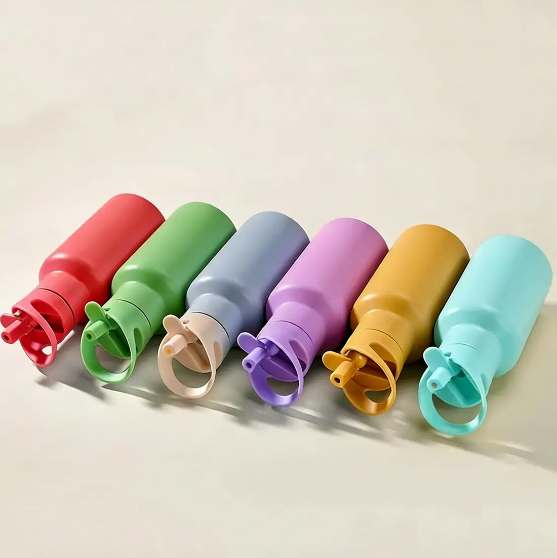 China Cute 12oz/350ml 316 Stainless Steel Kids Water Bottle Vacuum Insulated Mini Flask with Straw and Handle for Children Suppliers, Factories