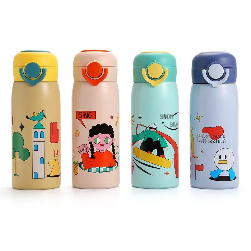 China 400ml Stainless Steel Kid’s Vacuum Flask Bottle with Bounce Cap and Lifting Ring Factories, Factory