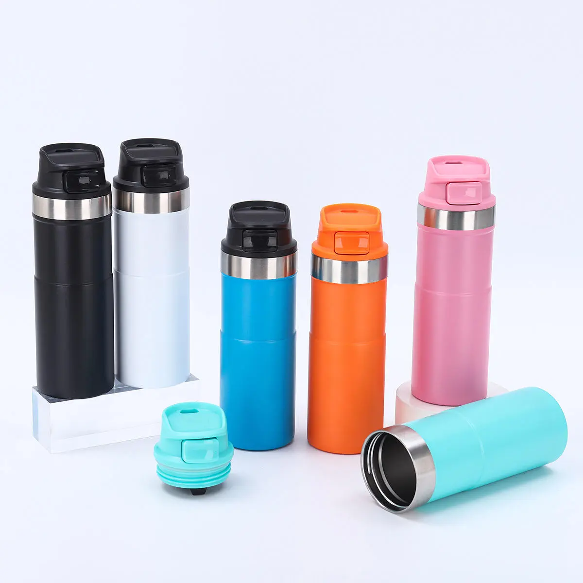 China 16oz Classic Trigger Action Stainless Steel Travel Mug for Coffee Tea Manufacturers, Suppliers