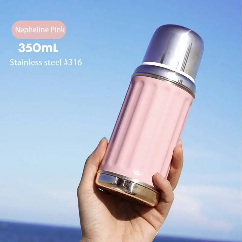 China Double Wall Vacuum Insulated Stainless Steel Termos Flask with Strap Termos Mug Manufacturers, Factories