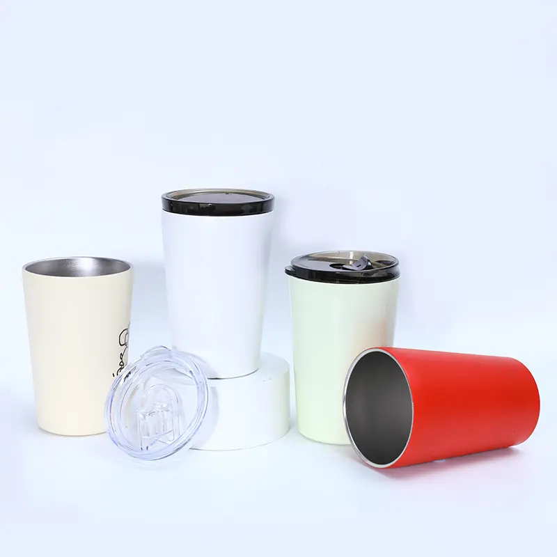 China 8oz 12oz Double Layer Insulated Vacuum Coffee Milk Mug with Lid Factories, Factory