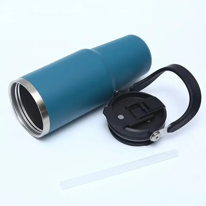 Wholesale Portable 30oz Stainless Steel Vacuum Insulated Tumbler with Flip Straw & Sip Lid Factories, Factory