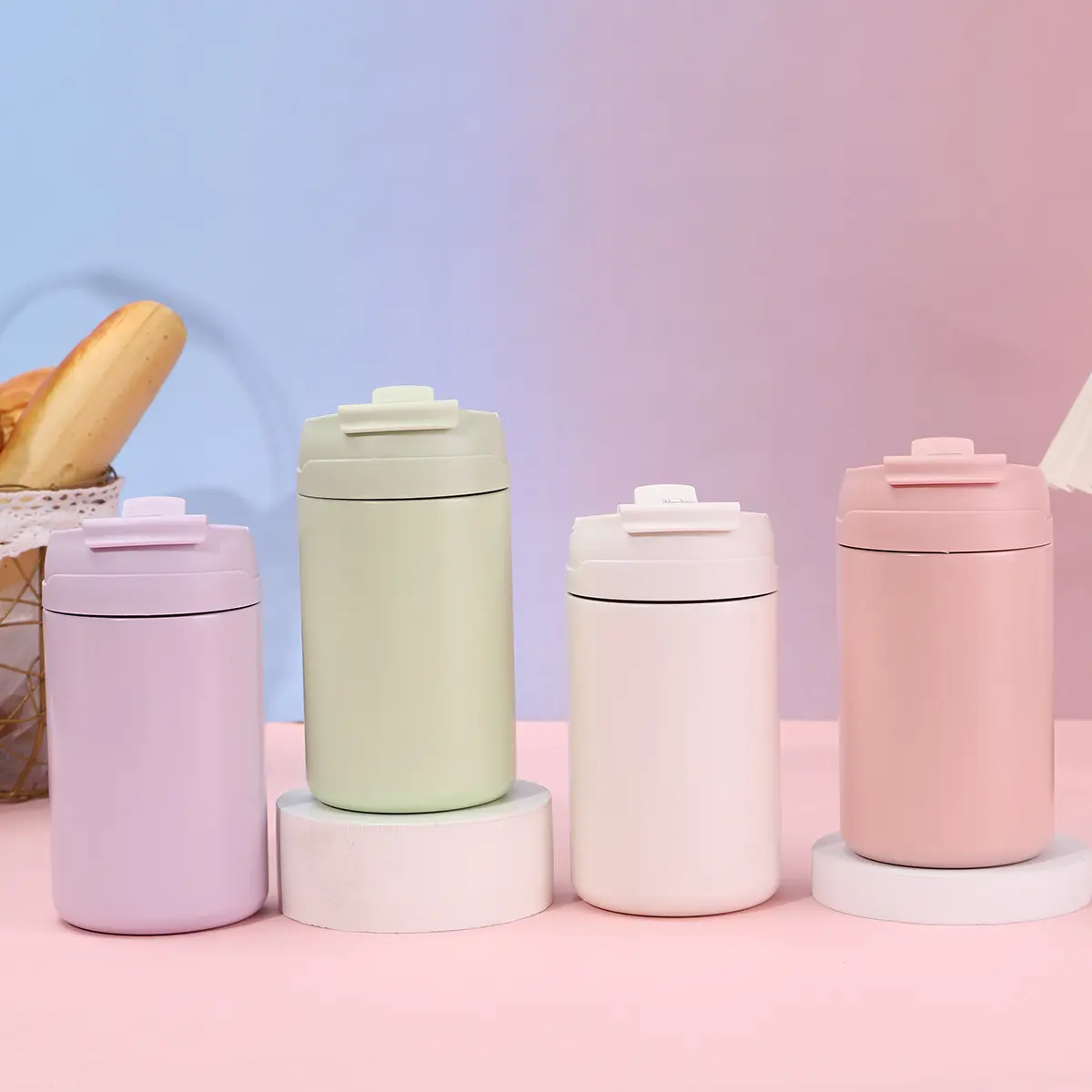 China Double Layer 500ML Insulated Vacuum Coffee Mug with Lid and Handle Manufacturers, Supplier