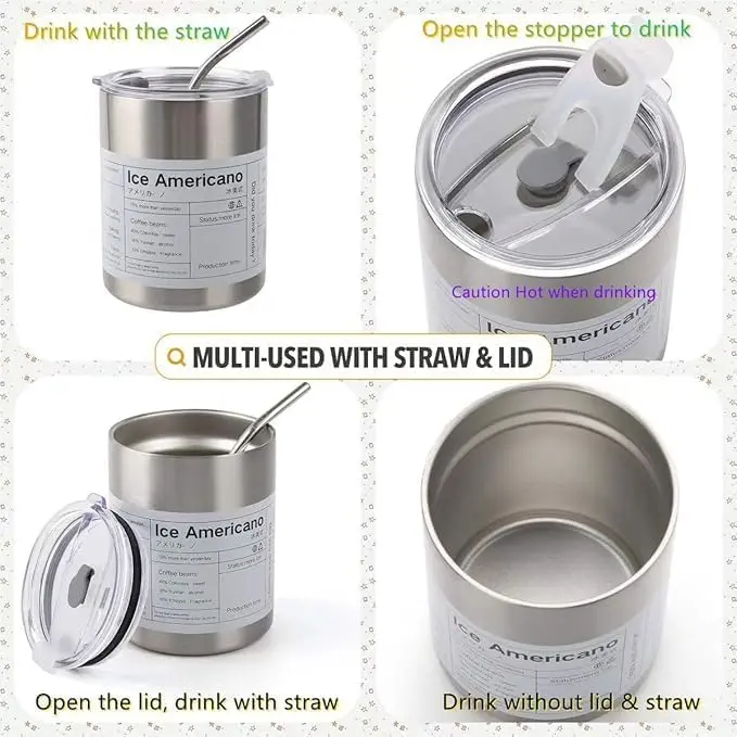 Multi-used with Straw & Lid