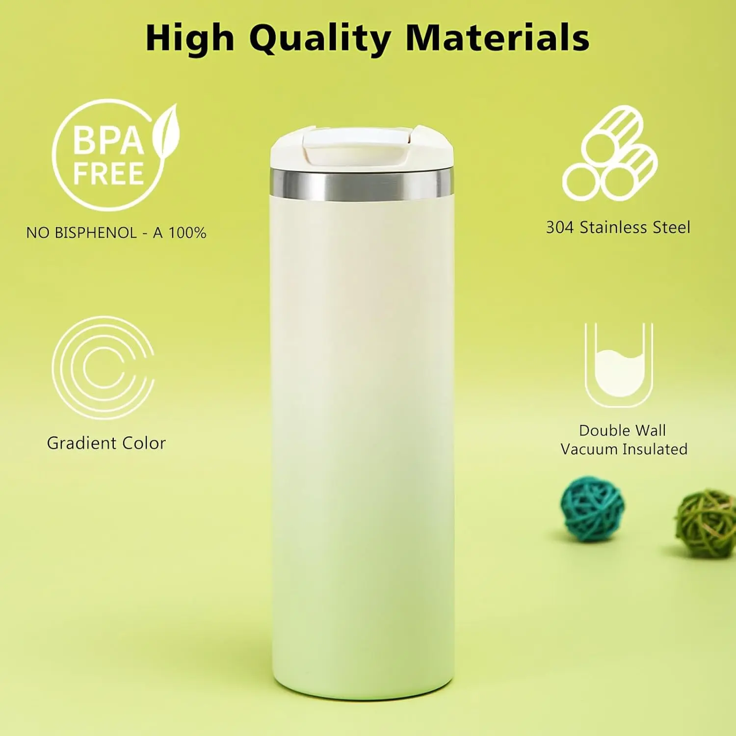 Double Walled Vacuum Insulated Coffee Thermal Mug