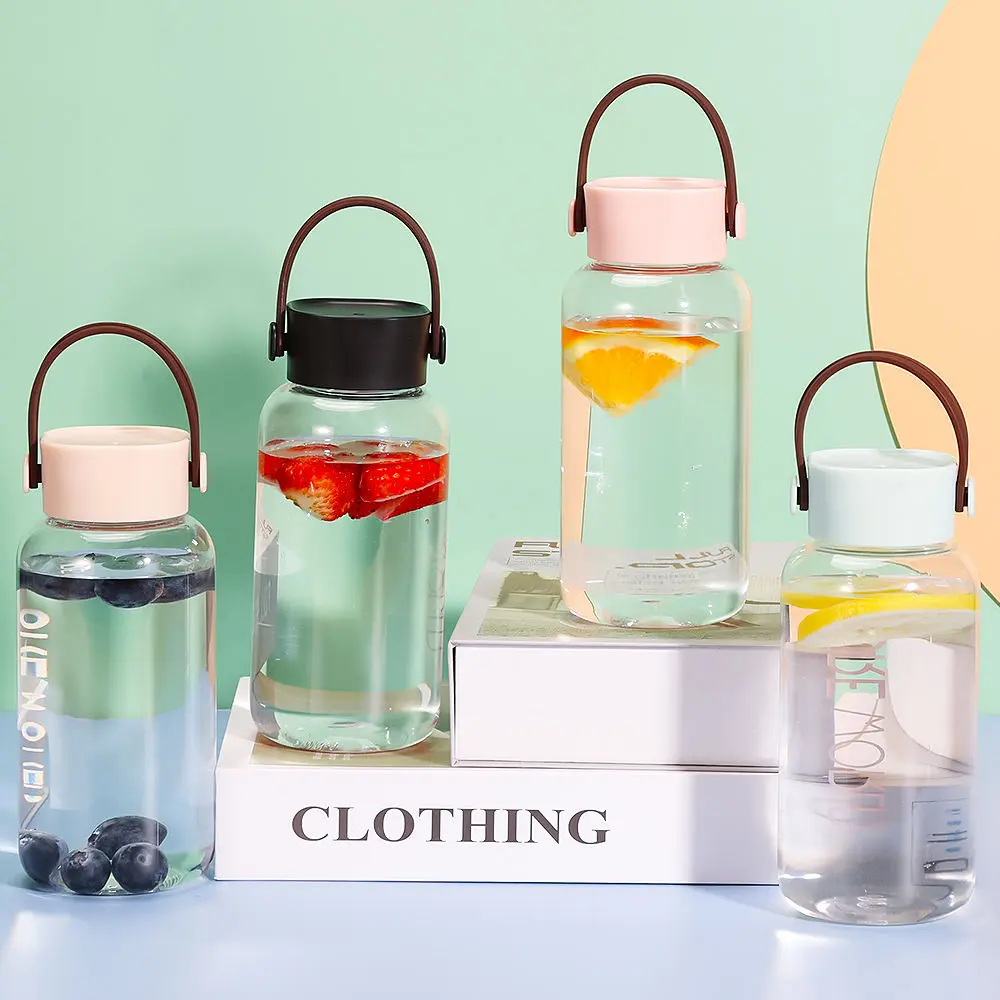 China 500ml BPA-Free Clear Plastic Sports Water Bottle with Anti-Corrosion Handle Lid Suppliers, Factory