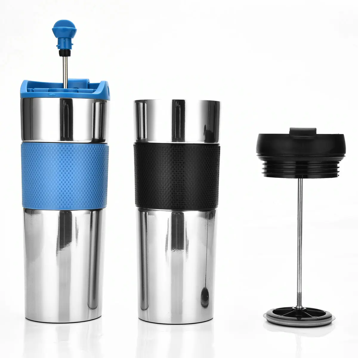 China 450ml Double Wall Stainless Steel Insulated French Press Coffee and Tea Maker Suppliers, Factories
