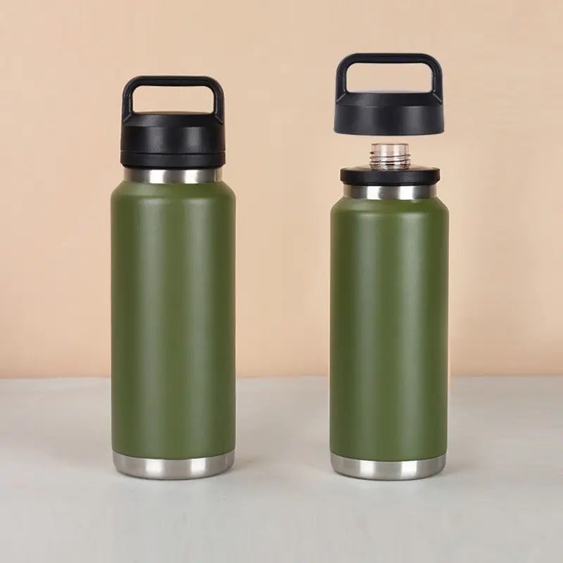 Wholesale 12/18/32oz Vacuum Insulated Water Bottle with Straw Cap, Chug Cap Factories, Factory
