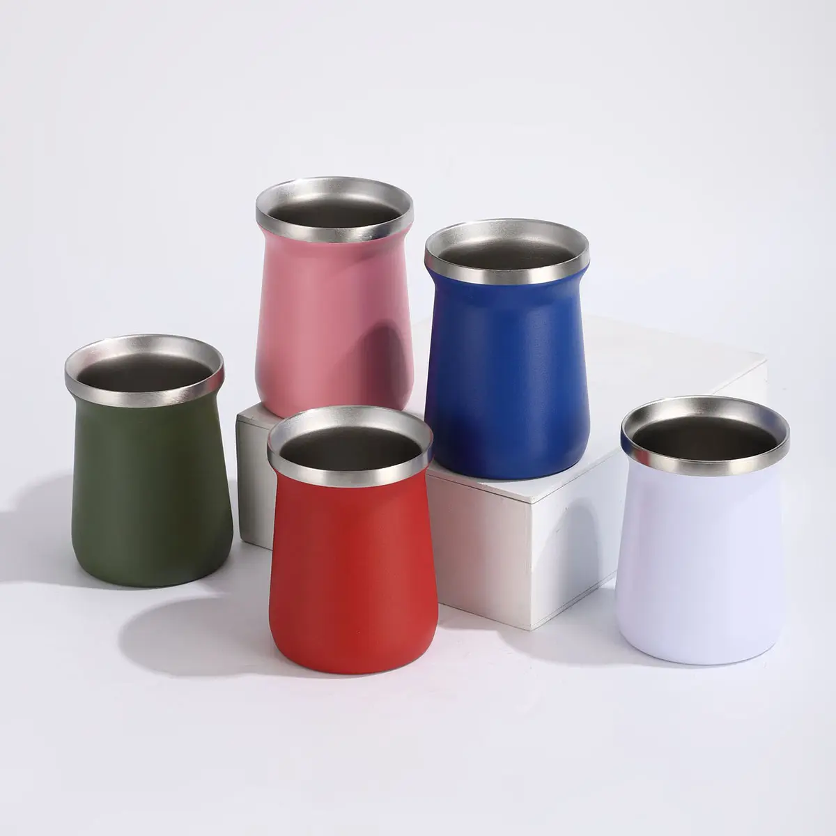 China 8oz Yerba Mate Cup Double Wall Vacuum Insulated Tea Cup Factories, Factory