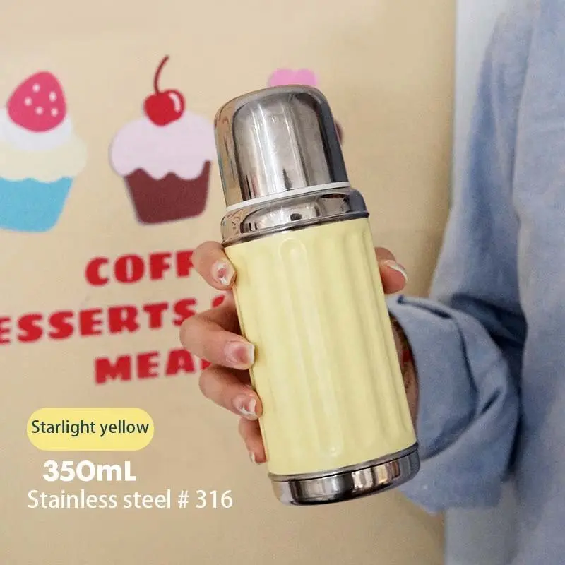 China Double Wall Vacuum Insulated Stainless Steel Termos Flask with Strap Termos Mug Manufacturers, Factories