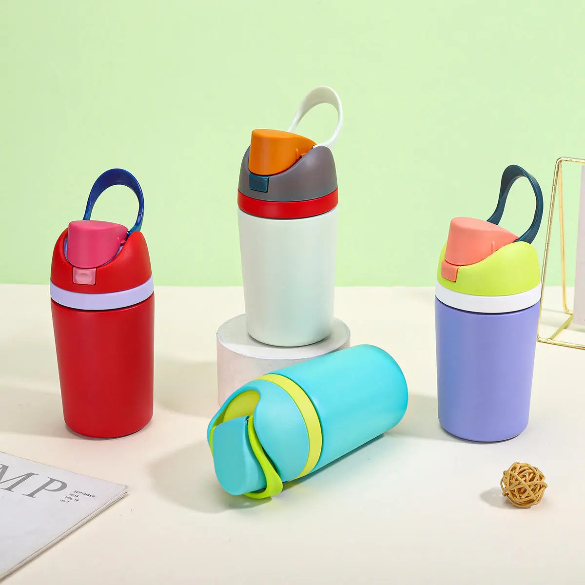 Wholesale Portable 12oz 16oz Kids Food Grade Stainless Steel Freesip Water Bottle Manufacturer, Factories