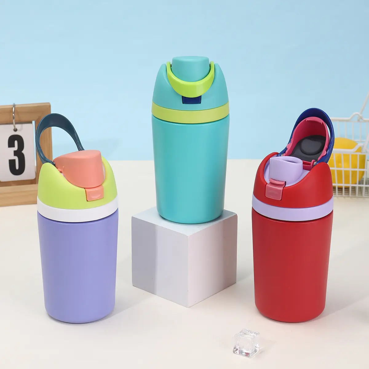 Wholesale Portable 12oz 16oz Kids Food Grade Stainless Steel Freesip Water Bottle Manufacturer, Factories