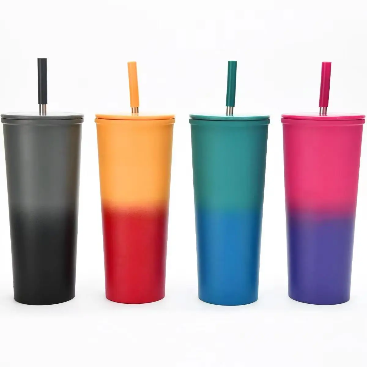 China New 24oz Double Wall Stainless Steel Tumbler with Flip Lid and Straw Factories, Factory