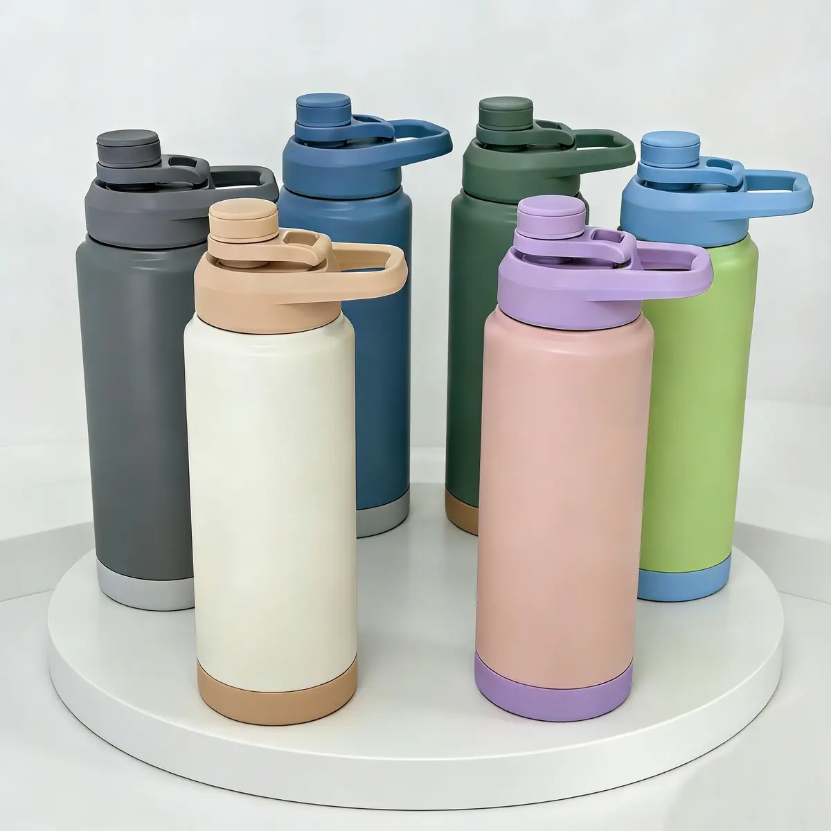 Wholesale Custom Logo 32oz Stainless Steel Sports Thermos Vacuum Insulated Portable Water Bottle with Chug Lids Suppliers, Factory