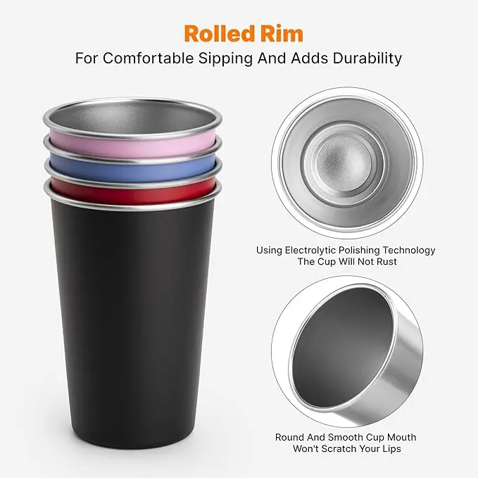 Rolled Rim and Easy to Clean