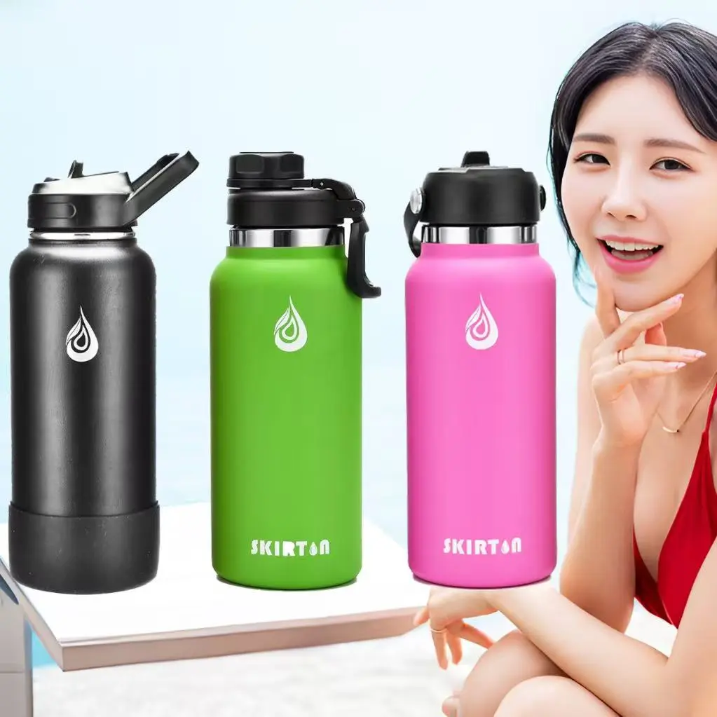 China Hydro Flask Wide Mouth Sports Double Wall Stainless Steel Water Bottle Drink Flask With Lid Supplier, Factory