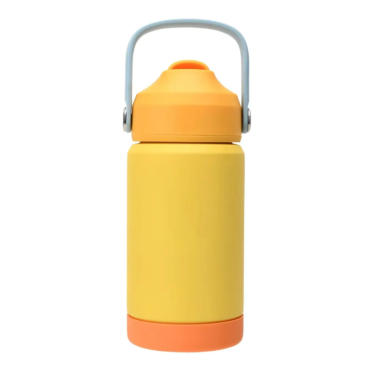 Wholesale 12oz Food Grade Stainless Steel Children Water Bottle with Straw Lid and Silicone Base Manufacturers, Supplier