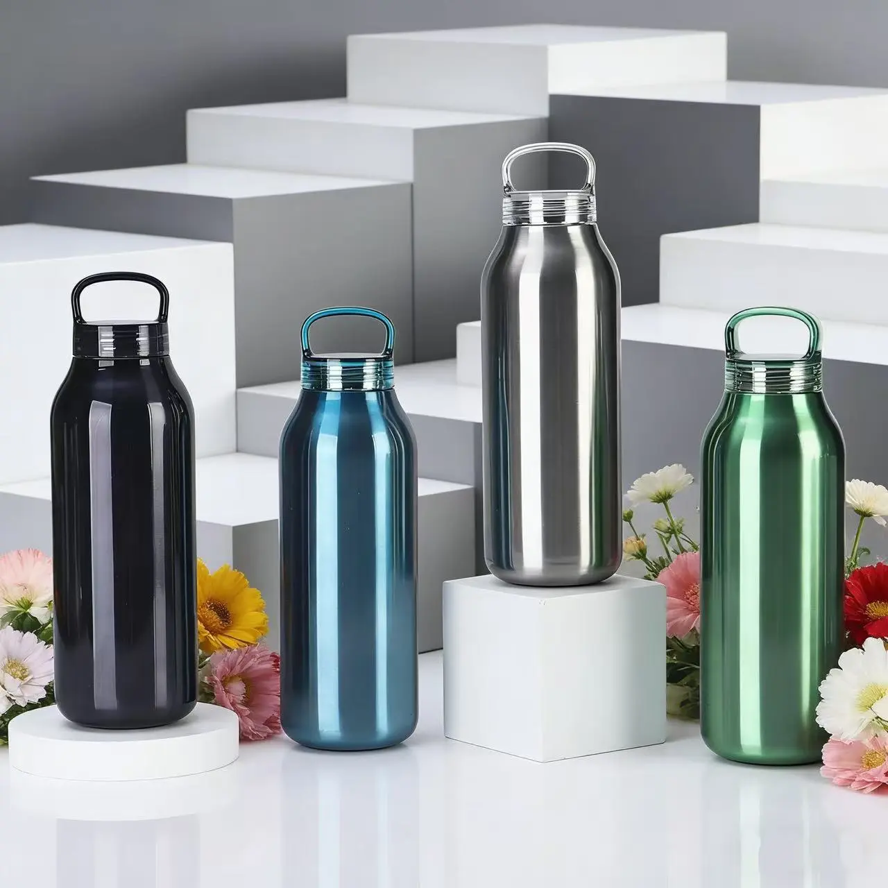 China Double Wall Stainless Steel Insulated Flask with Handle for Outdoor Gym Sports Thermal Manufacturers, Supplier