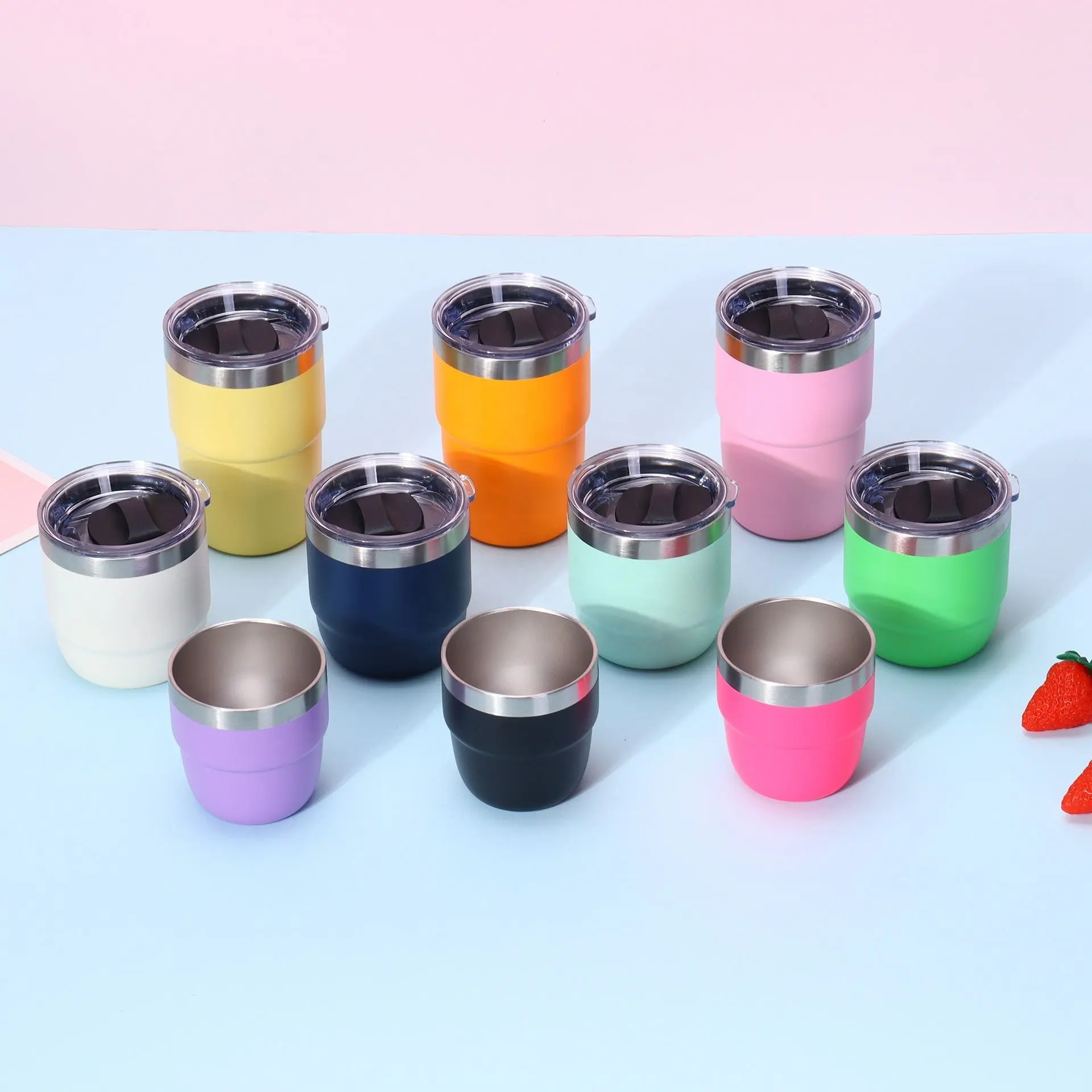 China Mini 4/6/8oz Vacuum Insulated Stainless Steel Coffee Mug with Magnetic Lid Tumbler Manufacturer, Supplier