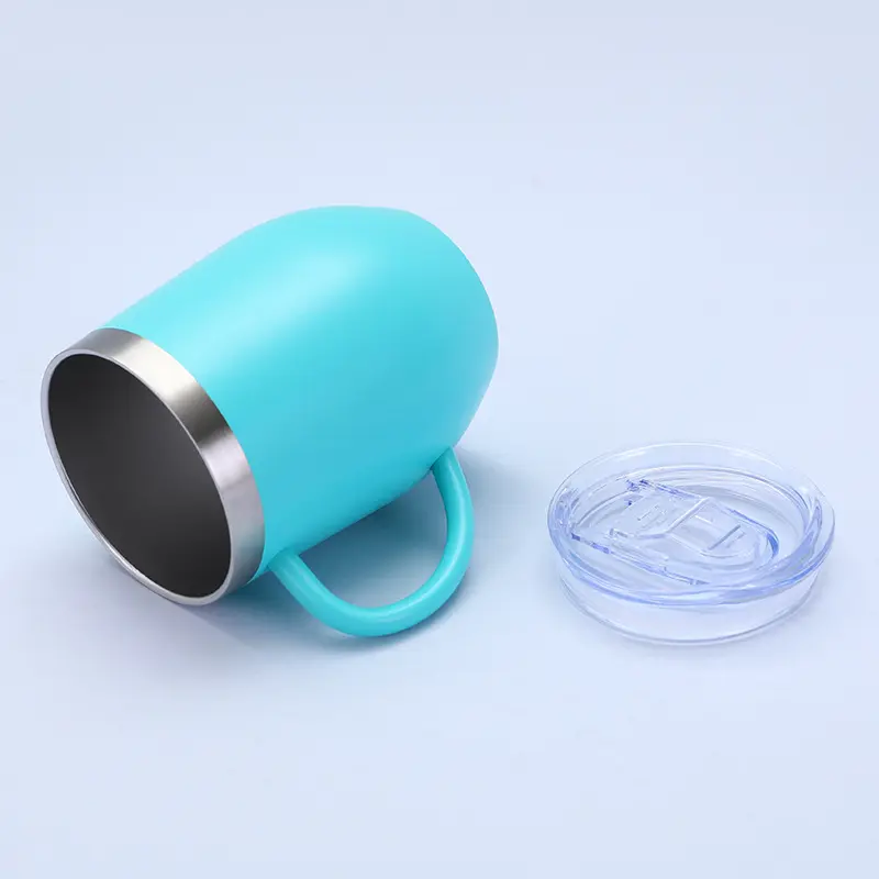 Wholesale 12oz Egg Shape Stainless Steel Vacuum Insulated Coffee Tumbler with Handle Supplier, Suppliers