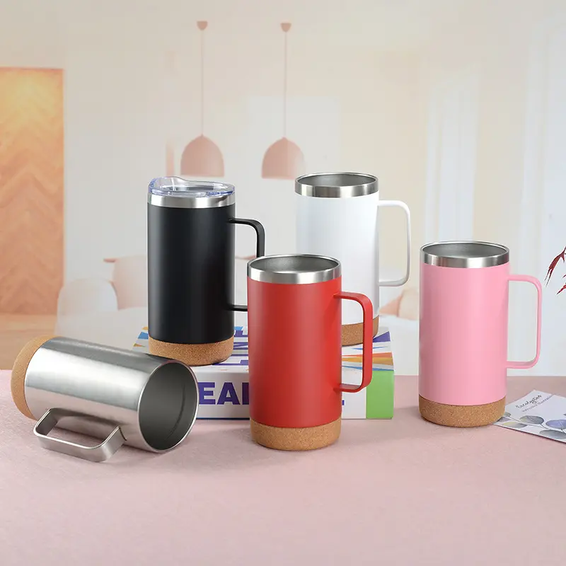 China Eco Friendly Stainless Steel Insulation Travel Coffee Mug with Cork Bottom Suppliers, Factory