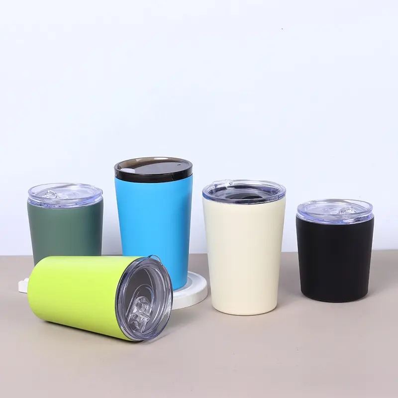 China 8oz 12oz Double Layer Insulated Vacuum Coffee Milk Mug with Lid Factories, Factory