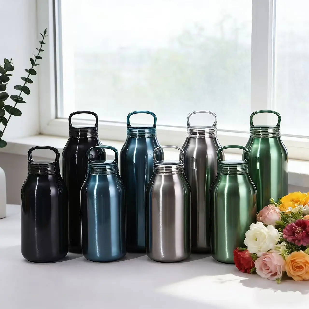 China Double Wall Stainless Steel Insulated Flask with Handle for Outdoor Gym Sports Thermal Manufacturers, Supplier