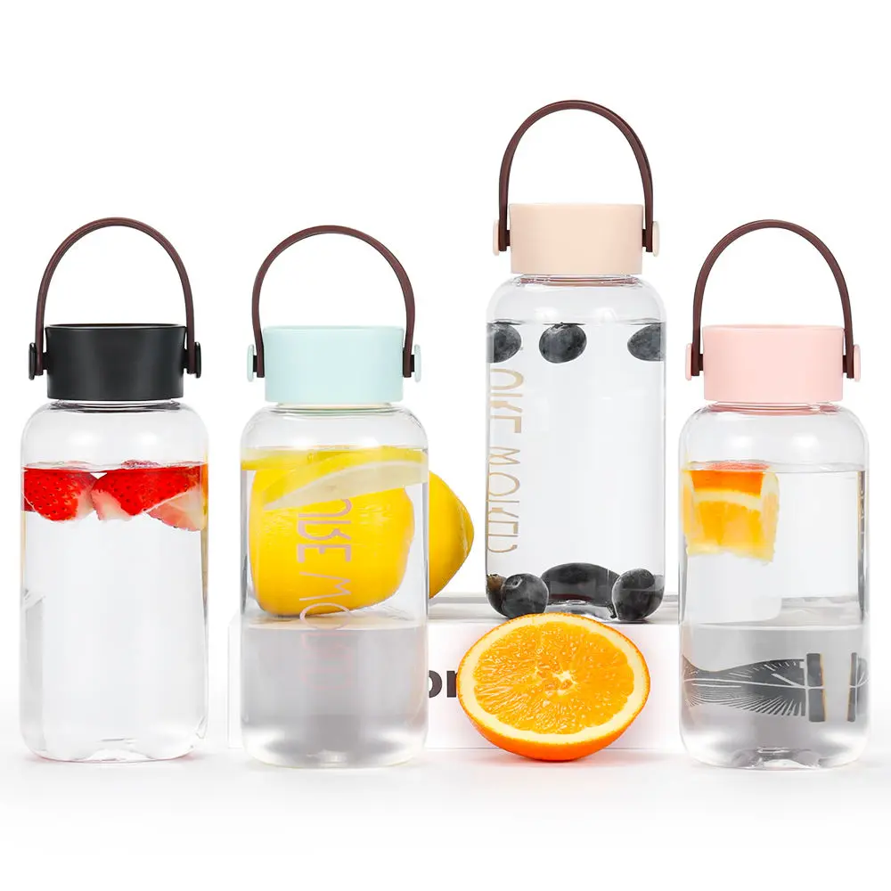 China 500ml BPA-Free Clear Plastic Sports Water Bottle with Anti-Corrosion Handle Lid Suppliers, Factory