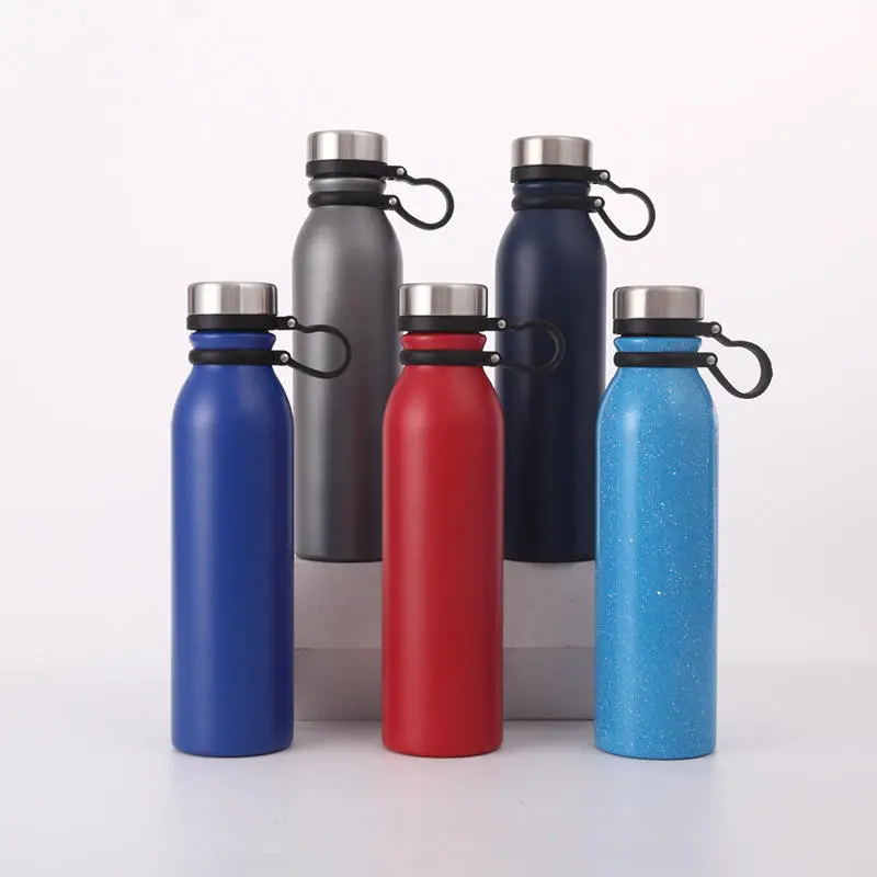 China 600ml Stainless Steel Insulated Vacuum Water Bottle with Lid and Strap Suppliers, Factories