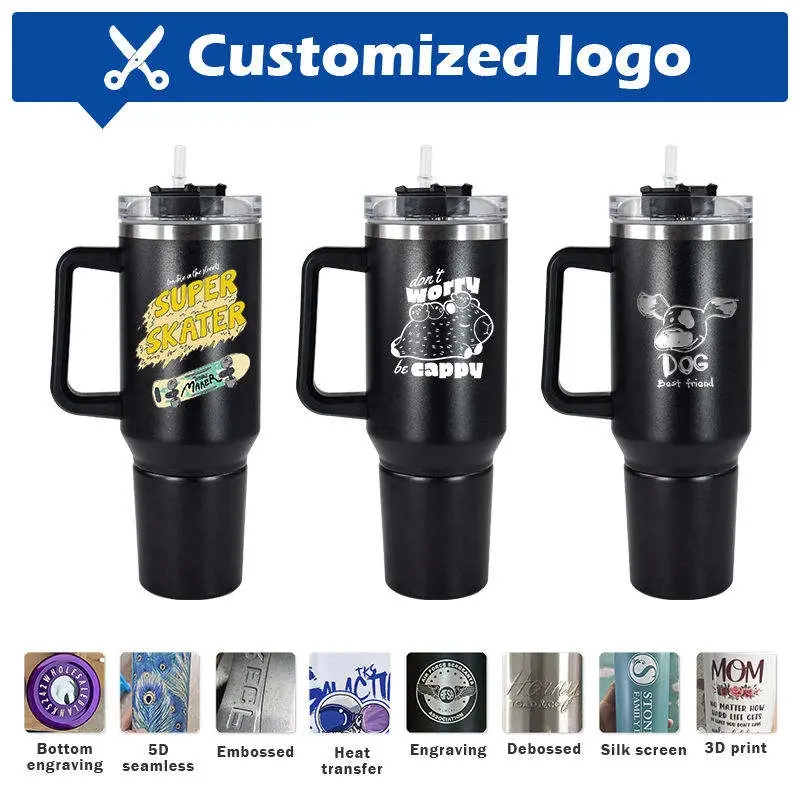 China New Arrival 40oz Stainless Steel Travel Tumbler with Straw and Handle Split Vacuum Bottle Supplier, Factory