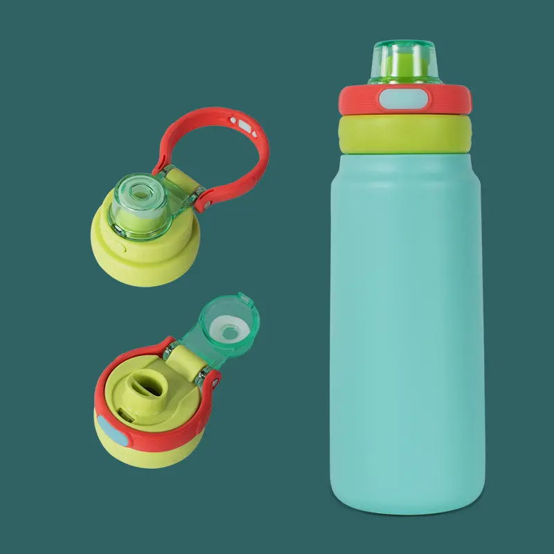 Wholesale Insulated Stainless Steel Water Bottle with Push Button Lid and Straw for Sports Factories, Factory