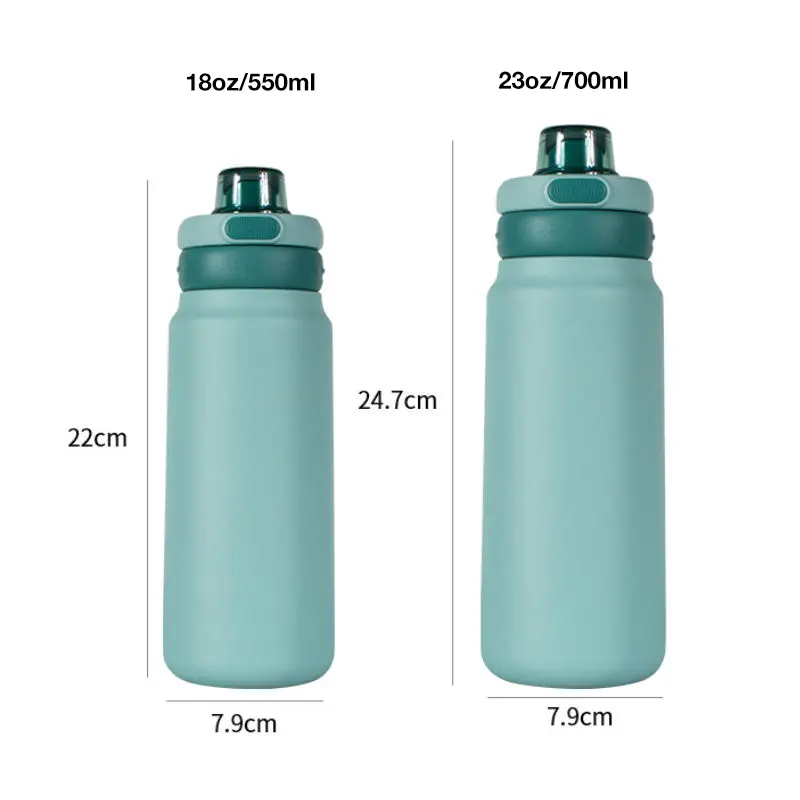 Wholesale Insulated Stainless Steel Water Bottle with Push Button Lid and Straw for Sports Factories, Factory
