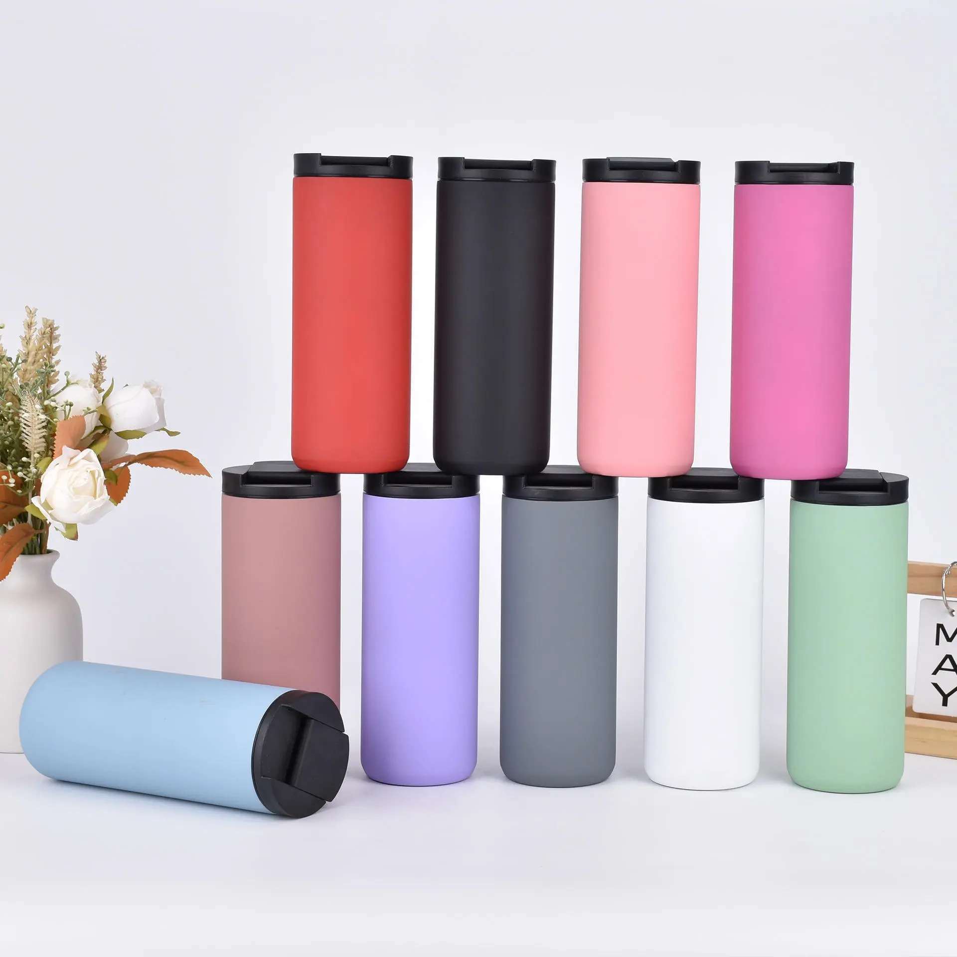 China 500ml Vacuum Insulated Stainless Steel Coffee Mug with Flip Lid Travel Tumbler Factories, Factory