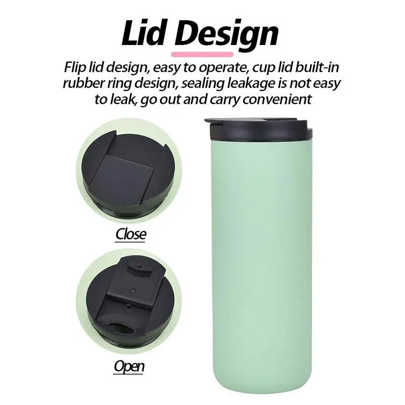China 500ml Vacuum Insulated Stainless Steel Coffee Mug with Flip Lid Travel Tumbler Factories, Factory