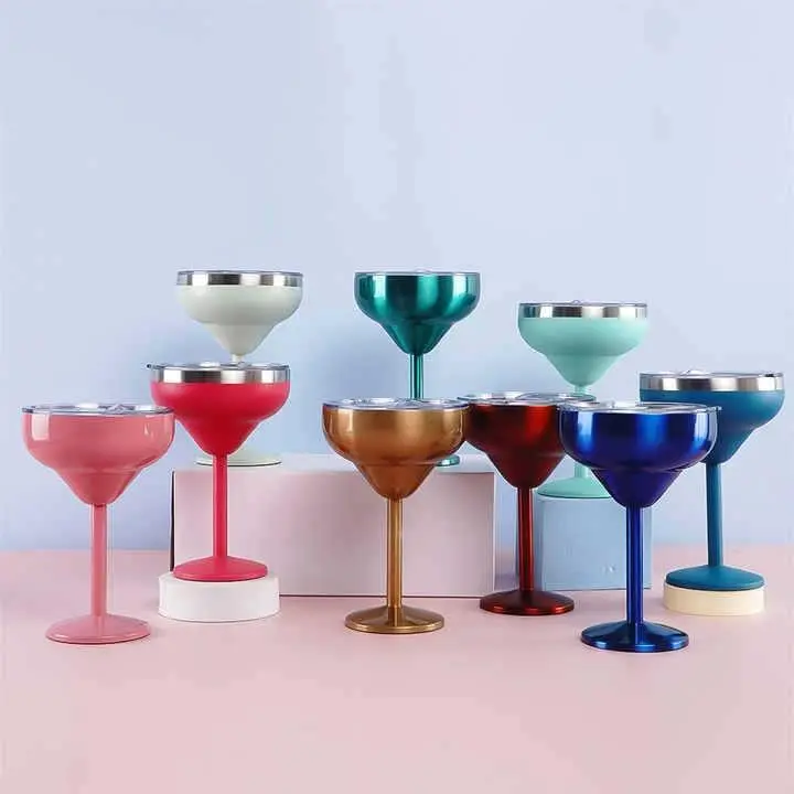 China 10oz Stainless Steel Martini Cocktail Glasses with Slide Lid Factories, Factory