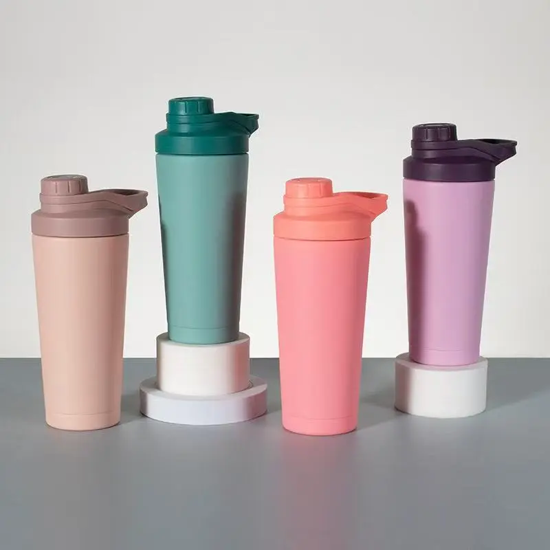 China Double Wall Stainless Steel 24oz Insulated Shakers Bottles Cup for Protein Mixes Suppliers, Factories