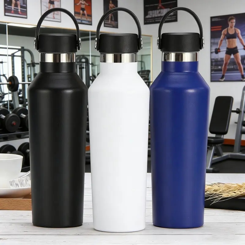Wholesale New Arrival 500ml/750ml Stainless Steel Vacuum Insulated Thermos Sports Water Bottle with Handle Supplier, Factories