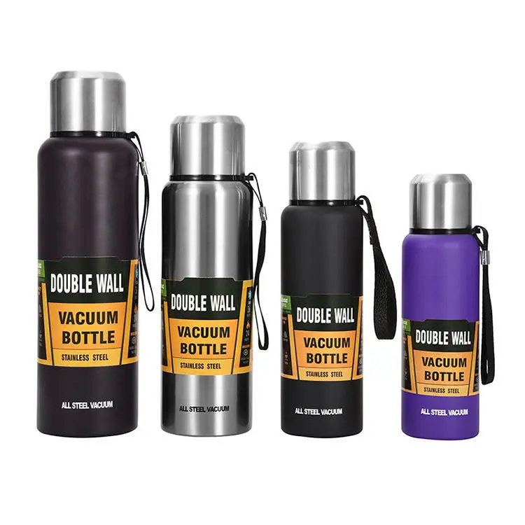 Wholesale Large Capacity Stainless Steel Portable Vacuum Flask with Rope 500/750/1000/1500ml Suppliers, Factories