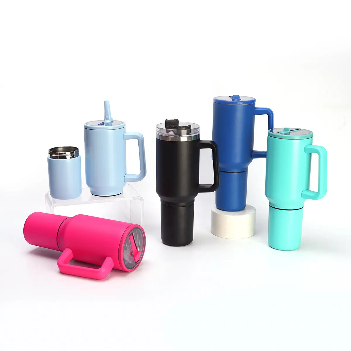 China New Arrival 40oz Stainless Steel Travel Tumbler with Straw and Handle Split Vacuum Bottle Supplier, Factory